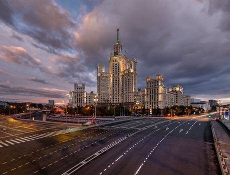 Stalin Skyscraper on Kotelnicheskaya Embankment of the Moscow River, Moscow, Russia