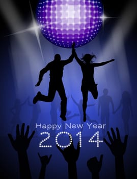 Disco party to celebrate the new year