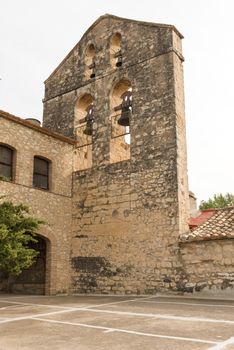 Chapel on the side of the Castle in Castellet i la Gornal monument indexed in the Catalan heritage register near Barcelona, Spain