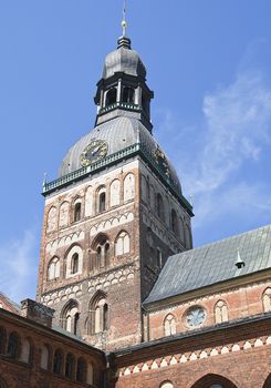 Tower of Riga cathedral, capital of Latvia