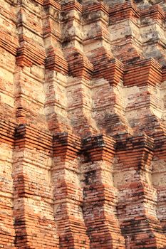 Detail of old pagoda Ayutthaya, Thailand