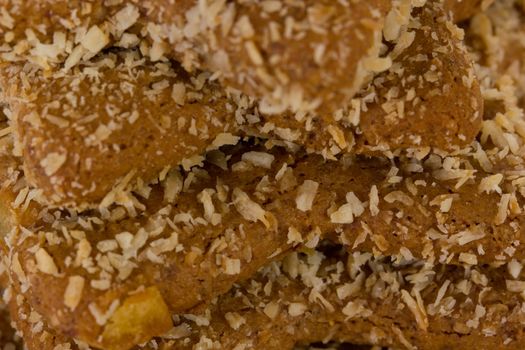 Close-up of fresh baked christmas cookies
