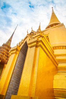 The Wat Phra Kaew, Temple of the Emerald Buddha, full official name Wat Phra Si Rattana Satsadaram, is regarded as the most sacred Buddhist temple (wat) in Bangkok, Thailand.