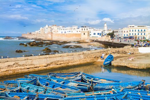 Essaouira is a city in the western Moroccan economic region of Marrakech Tensift Al Haouz, on the Atlantic coast. It has also been known by its Portuguese name of Mogador. Morocco, north Africa.