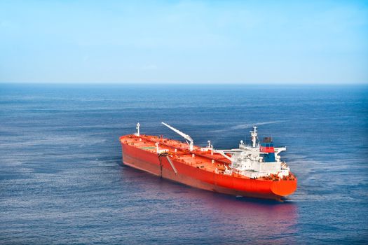 Red oil tanker