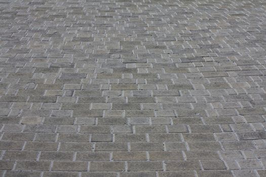 Street made from gray tile