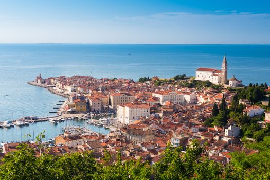 Picturesque old town Piran - Slovenian adriatic coast.