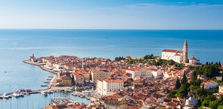 Picturesque old town Piran - Slovenian adriatic coast.