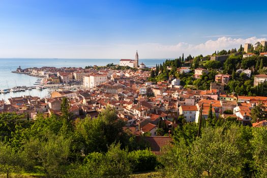 Picturesque old town Piran - Slovenian adriatic coast.