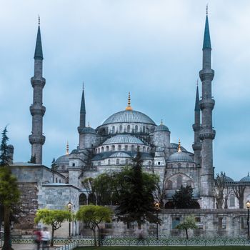 The Sultan Ahmed Mosque is an historic mosque in Istanbul. The mosque is popularly known as the Blue Mosque for the blue tiles adorning the walls of its interior.