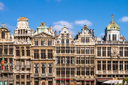 Ornate buildings of Grand Place, Brussels, Belgium