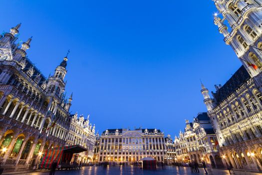 Grote Markt - The main square and Town hall of Brussels, Belgium, Europe.