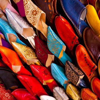 Handcrafts shot at the market in Marocco