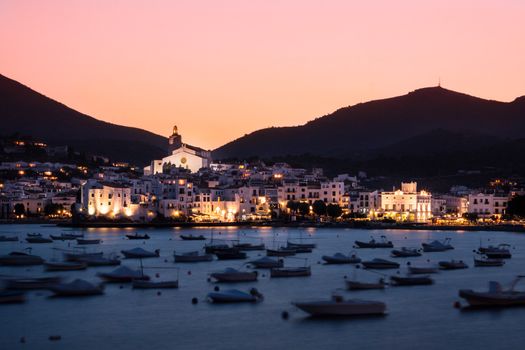 Cadaques in sunset, Costa Brava, Catalunia, Spain.