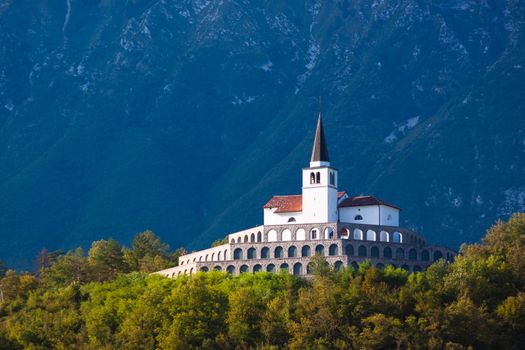 Italian military ossuary (Caporetto, Karfreit), St. Anton church in Kobarid, Slovenia, Europe.