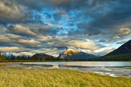 Sunset above Vermilion Lakes, Banff National Park, Canada