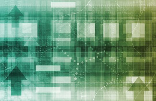 Abstract Network Illustration with System Data Art