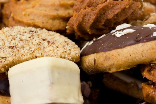Close-up of fresh baked christmas cookies