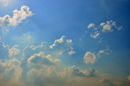 Cloud in blue sky, Nature background
