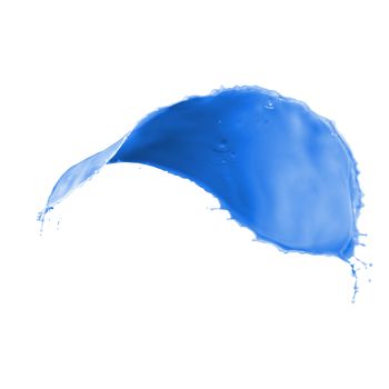 blue paint splash isolated on white background