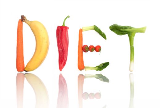 Diet spelt using fruits and vegetables 