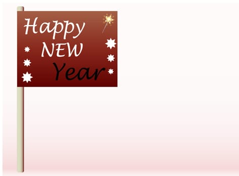 happy new year flag in red