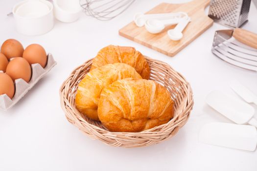 Fresh homemade french croissants