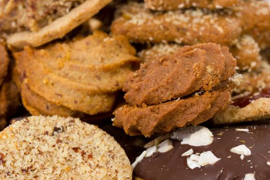 Close-up of fresh baked christmas cookies