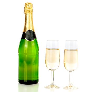 Happy New Year, celebrating new year with champagne!