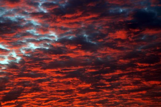 The beautiful clouds in the evening