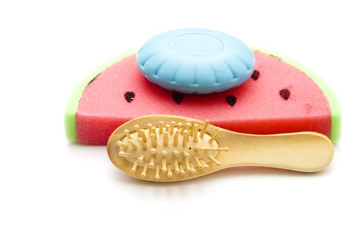 Bath Sponge with Soap and Massage Brush