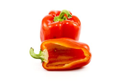 Fresh Red Capsicum on white background