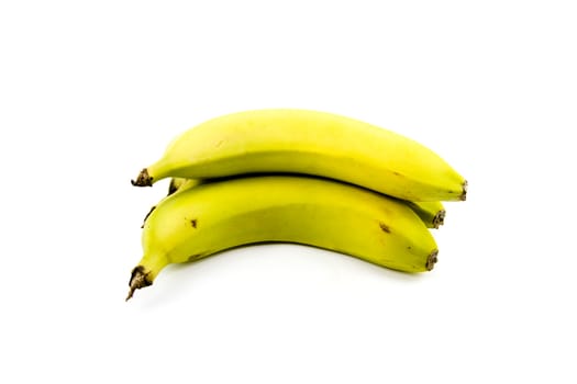 Fresh Yellow Bananas on white background