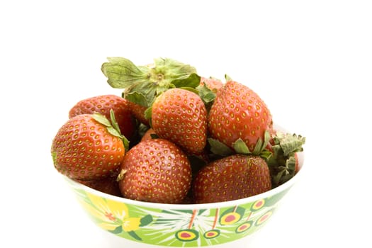 Fresh Red Strawberries in Bowl