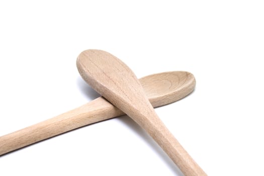Wooden Cooking Spoon on white background