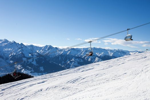 Cable car going to Schmitten ski resort in Zell Am See, Austria