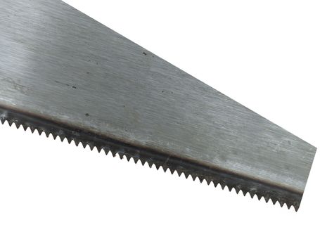 A saw isolated against a white background