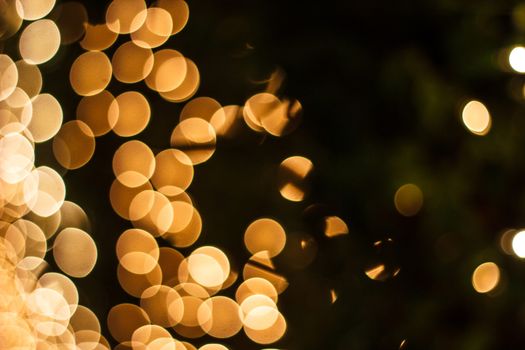 Orange bokeh. Abstract Christmas background