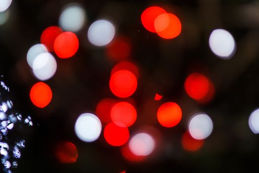 Red bokeh. Abstract Christmas background