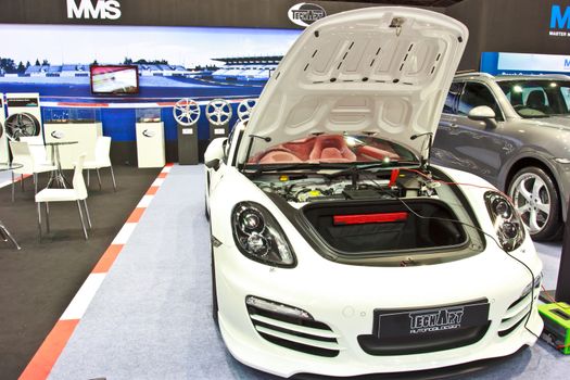 BANGKOK - JUNE 23 : PORSCHE BOXSTER   show at the second Bangkok International Auto Salon 2013, the largest and most magnificent Modified Car and automobile accessories show in Bangkok, Thailand.