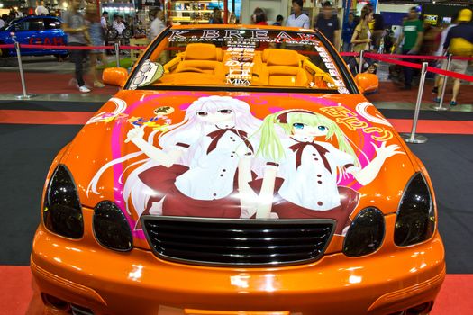 BANGKOK - JUNE 23 : TOYOTA ARISTO  show at the second Bangkok International Auto Salon 2013, the largest and most magnificent Modified Car and automobile accessories show in Bangkok, Thailand.