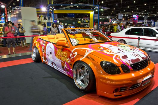 BANGKOK - JUNE 23 : TOYOTA ARISTO  show at the second Bangkok International Auto Salon 2013, the largest and most magnificent Modified Car and automobile accessories show in Bangkok, Thailand.