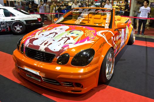 BANGKOK - JUNE 23 : TOYOTA ARISTO  show at the second Bangkok International Auto Salon 2013, the largest and most magnificent Modified Car and automobile accessories show in Bangkok, Thailand.
