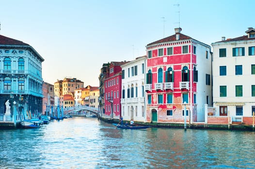 Grand Canal at sunset. Venice, Italy