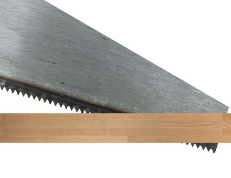 A saw isolated against a white background