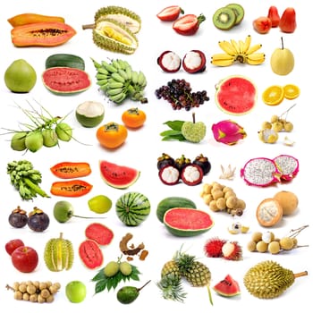 Set Of Organic Fruit, Fruit Isolated