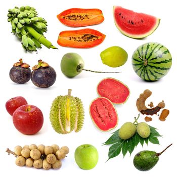 Set Of Organic Fruit, Fruit Isolated