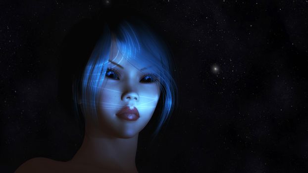 Digital Illustration of a mystic Female