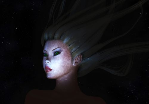 Digital Illustration of a mystic Female