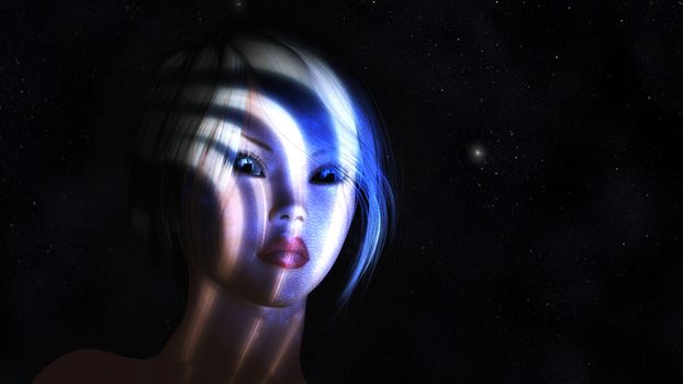 Digital Illustration of a mystic Female